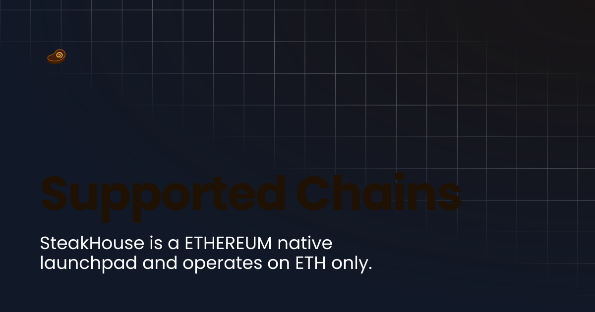 Supported Chains | SteakHouse Finance